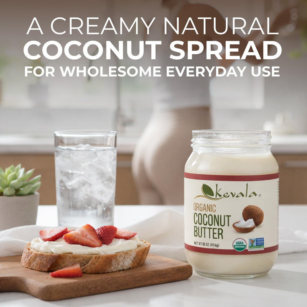 Kevala coconut butter blends smoothly into smoothies