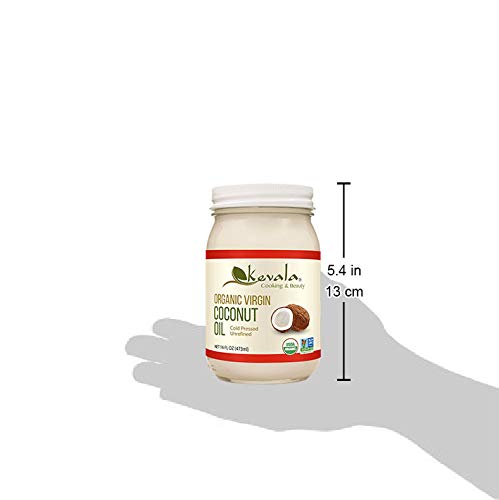 Kevala coconut oil bottle ready to enrich breakfast recipes with flavor.