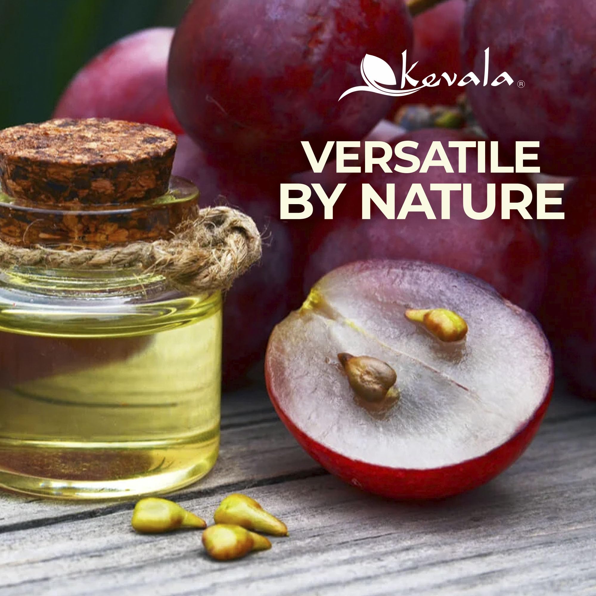 Kevala Grapeseed Oil label with kosher and non-GMO certifications