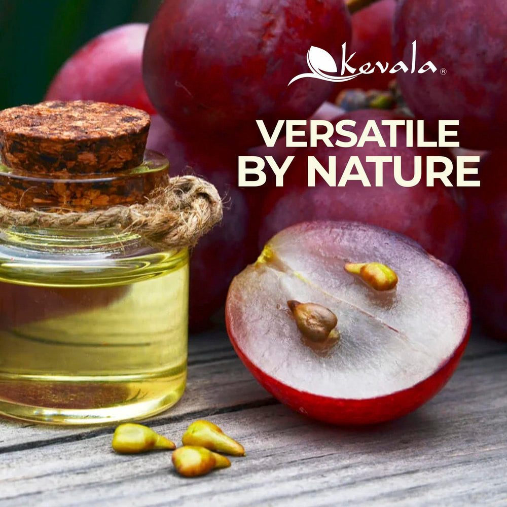 Kevala Grapeseed Oil label with kosher and non-GMO certifications