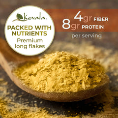 Kevala Nutritional Yeast Large Flake in a bowl ready for dips