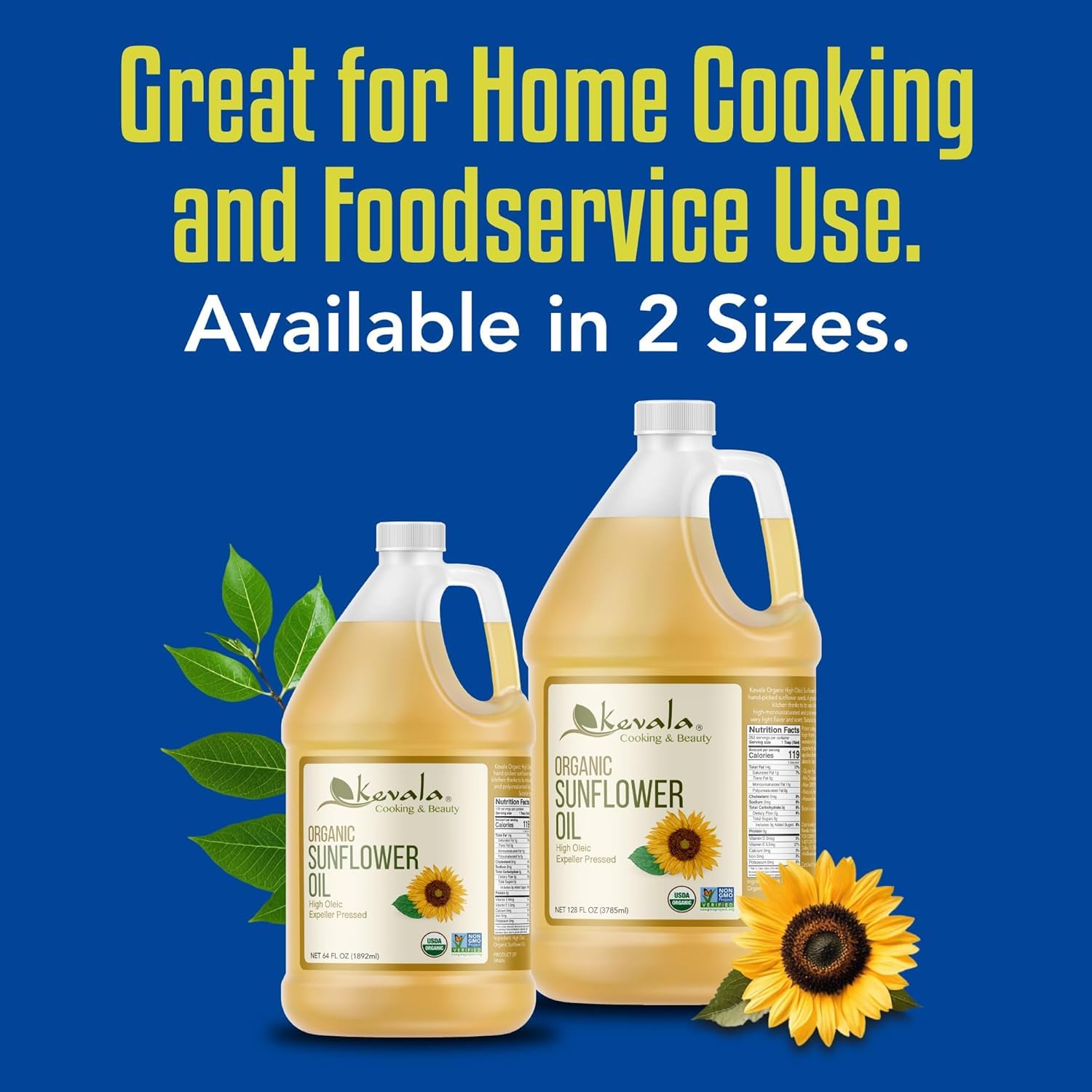 Kevala Organic Sunflower Oil pan fry demo for a light, clean flavor.