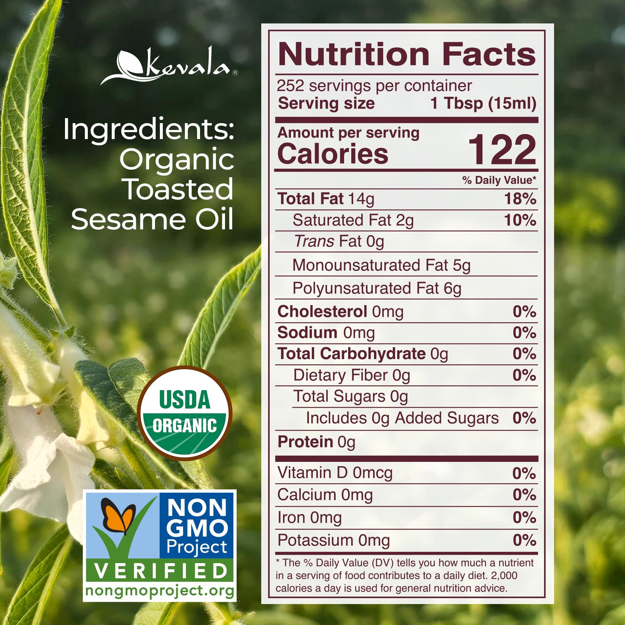 Kevala Organic Toasted Sesame Oil pours over noodles for rich flavor.