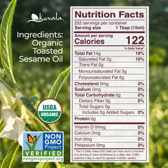 Kevala Organic Toasted Sesame Oil pours over noodles for rich flavor.