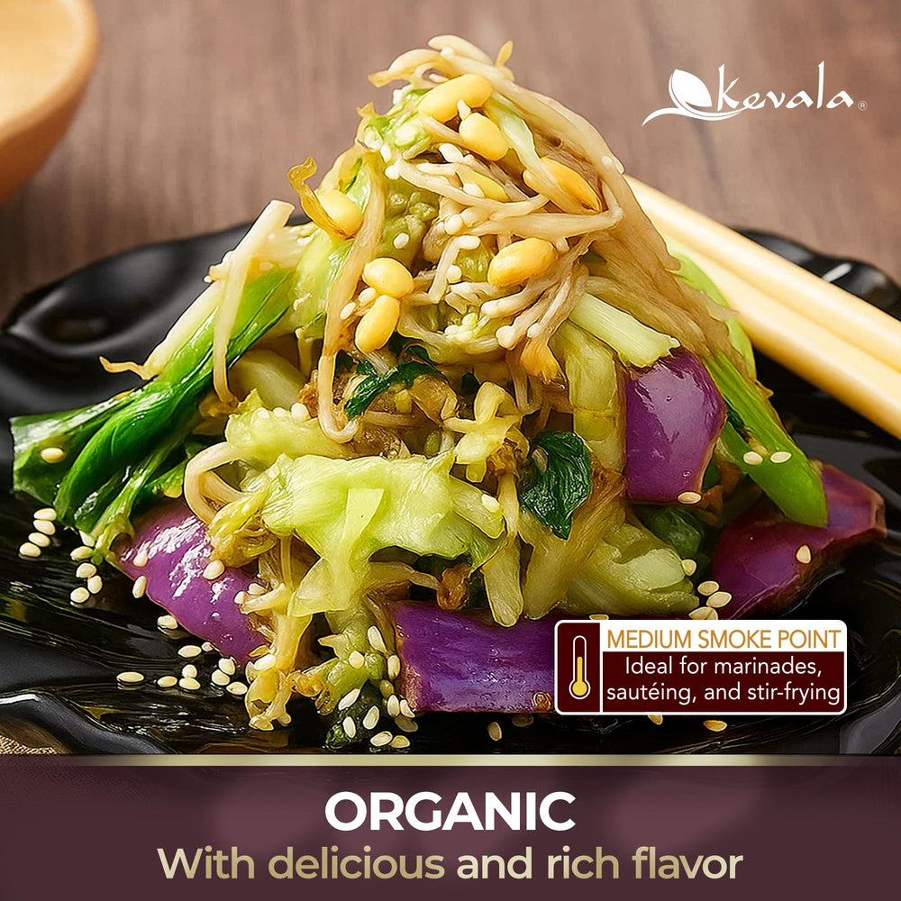 Close-up shows rich nutty aroma from toasted sesame seeds.