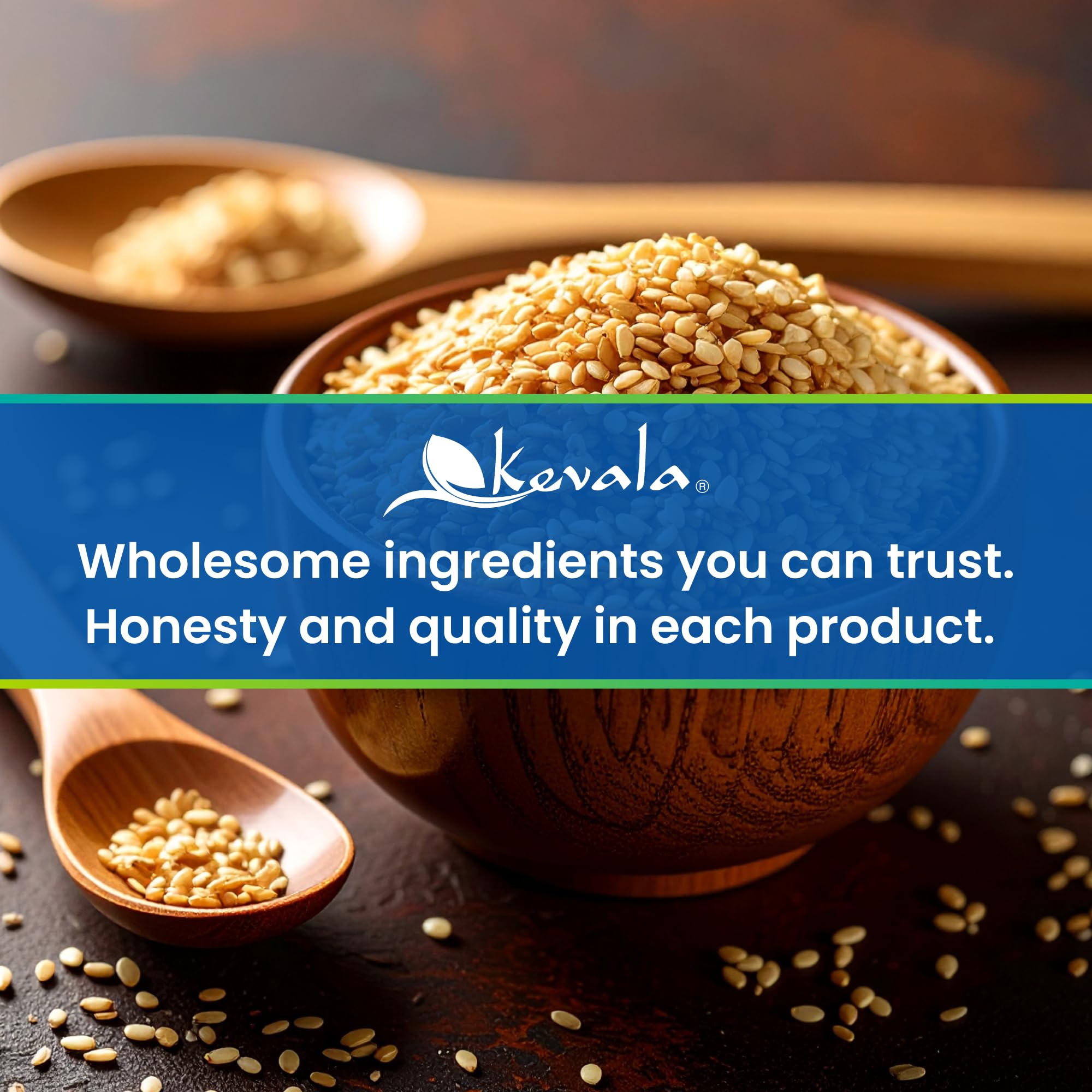 Kevala kitchen scene with sesame seeds as versatile seasoning
