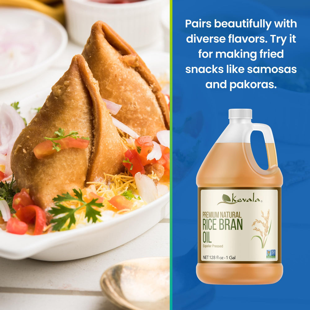 Kevala Rice Bran Oil stir-fry—high-heat performance without overpowering flavors.