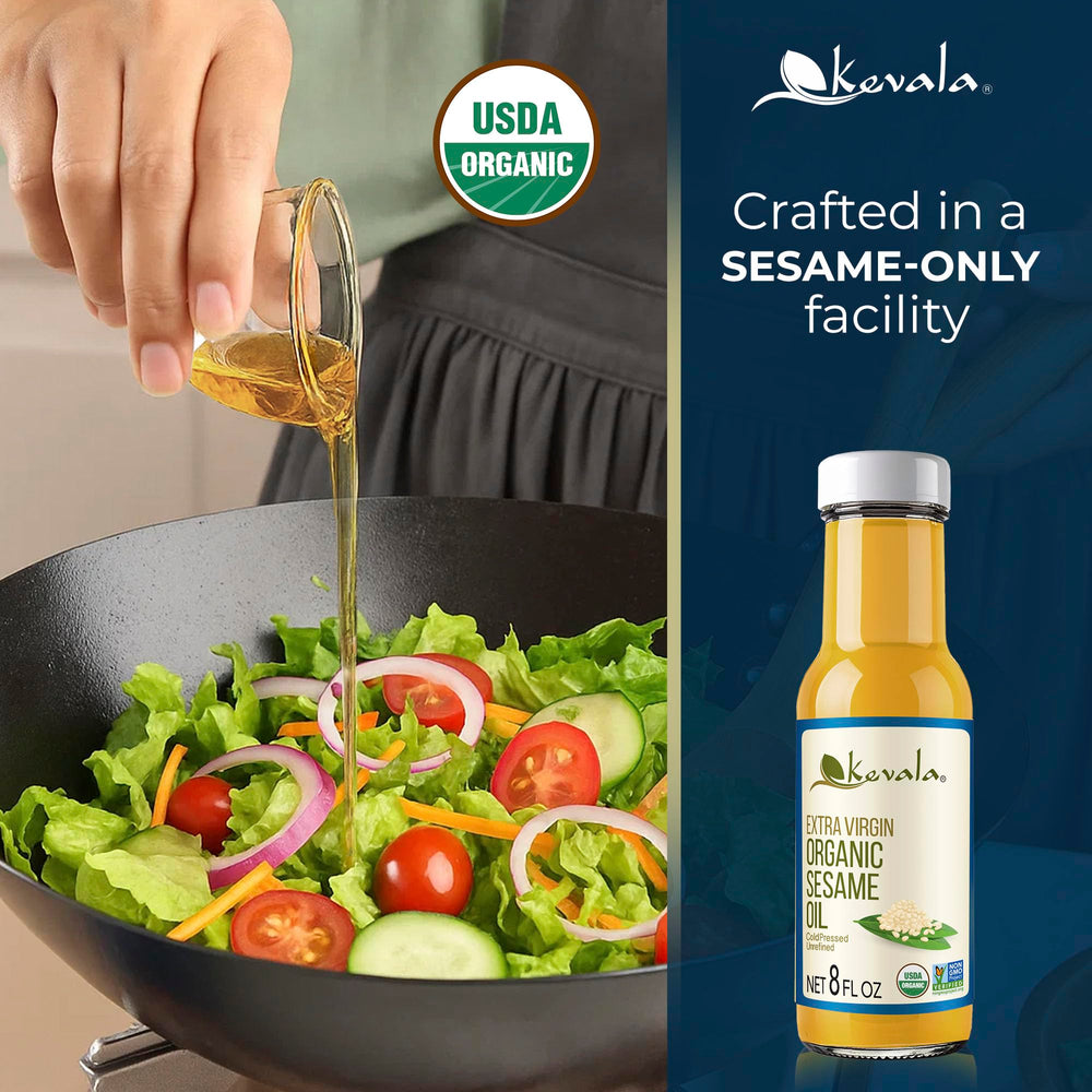 Kevala Cold-pressed sesame oil for rich aroma