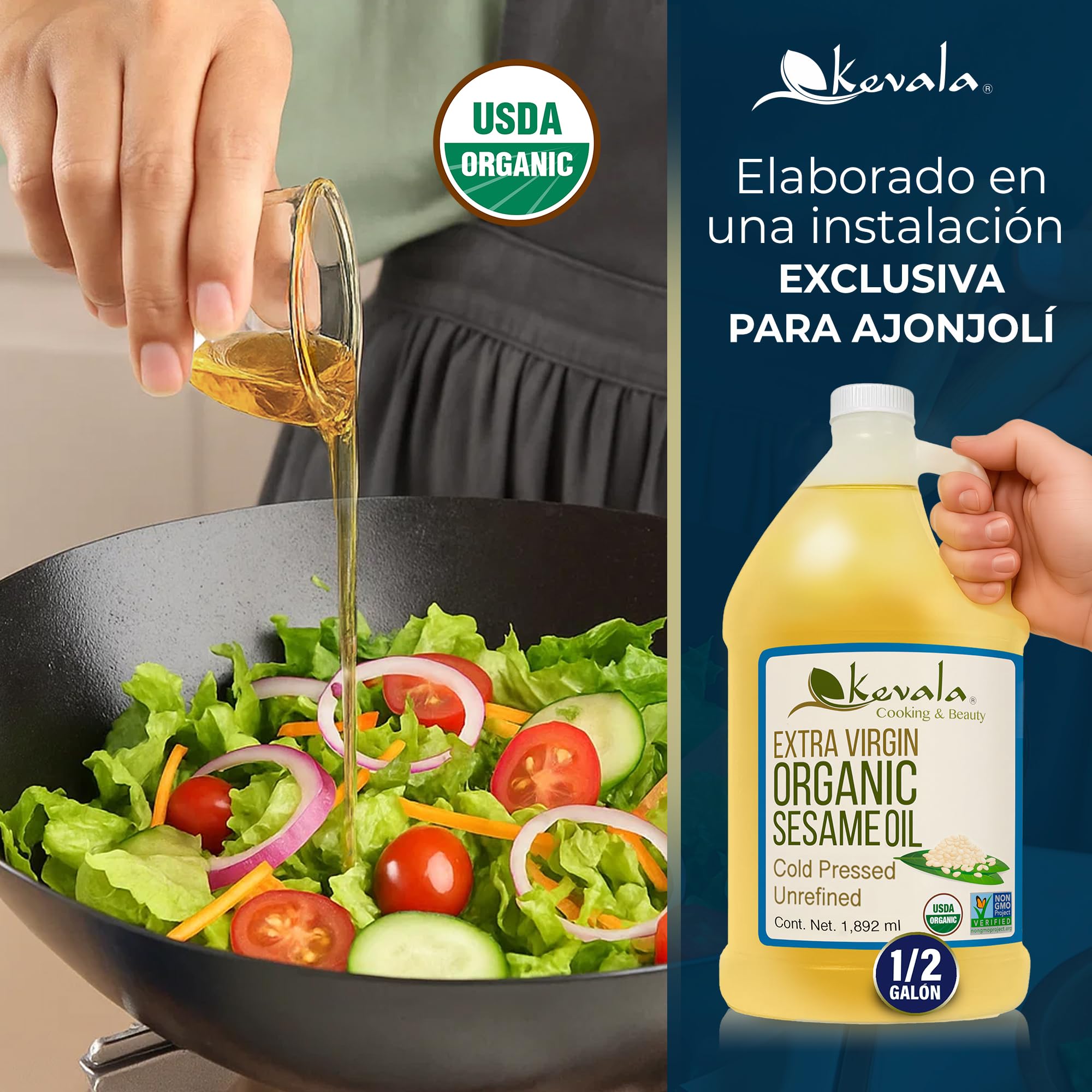 Kevala sesame oil used for Ayurvedic massage preparation.
