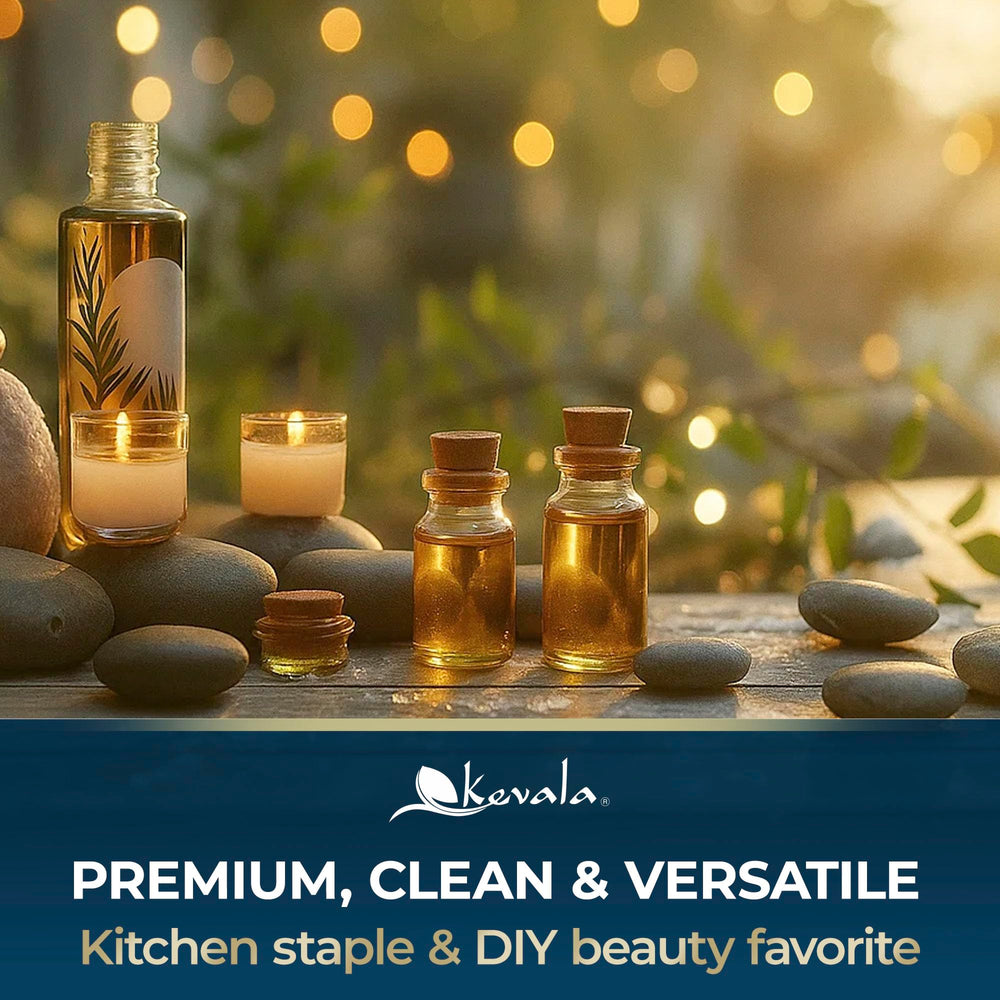 Kevala organic sesame oil bottle suited for wellness routines