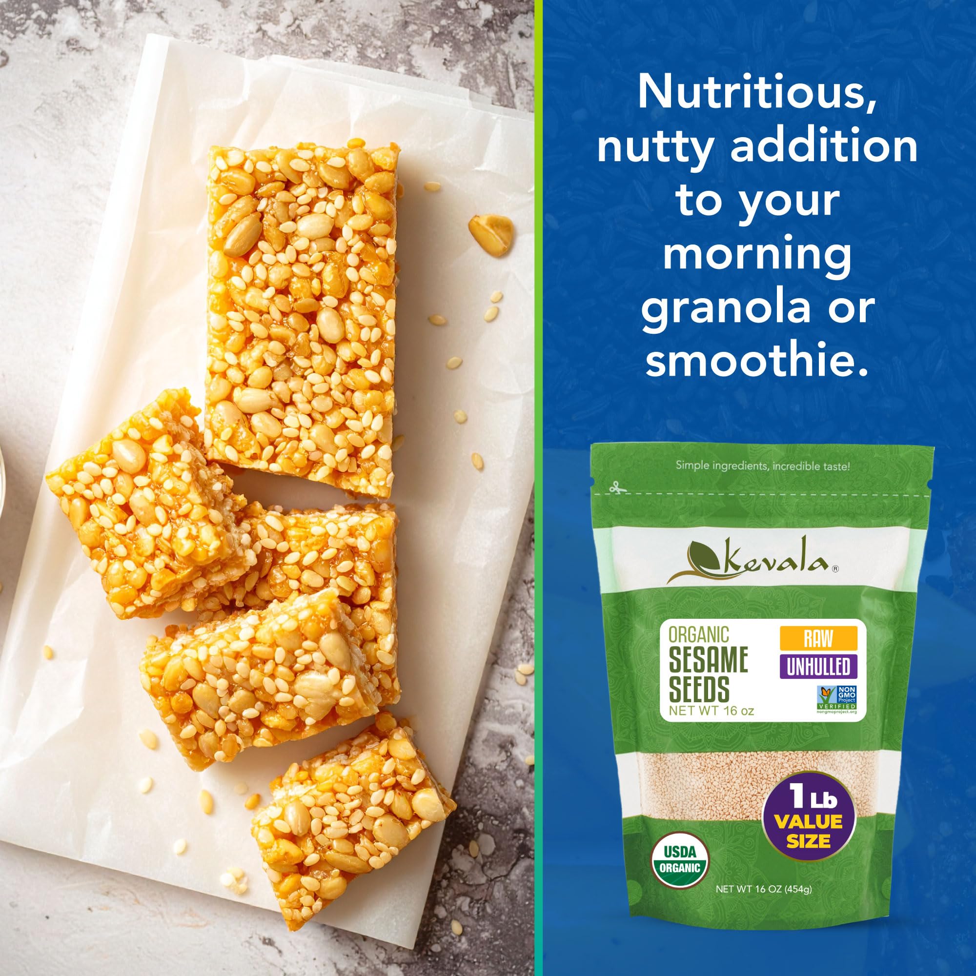 Kevala sesame seeds in stir-fry dish delivering mild nutty notes.