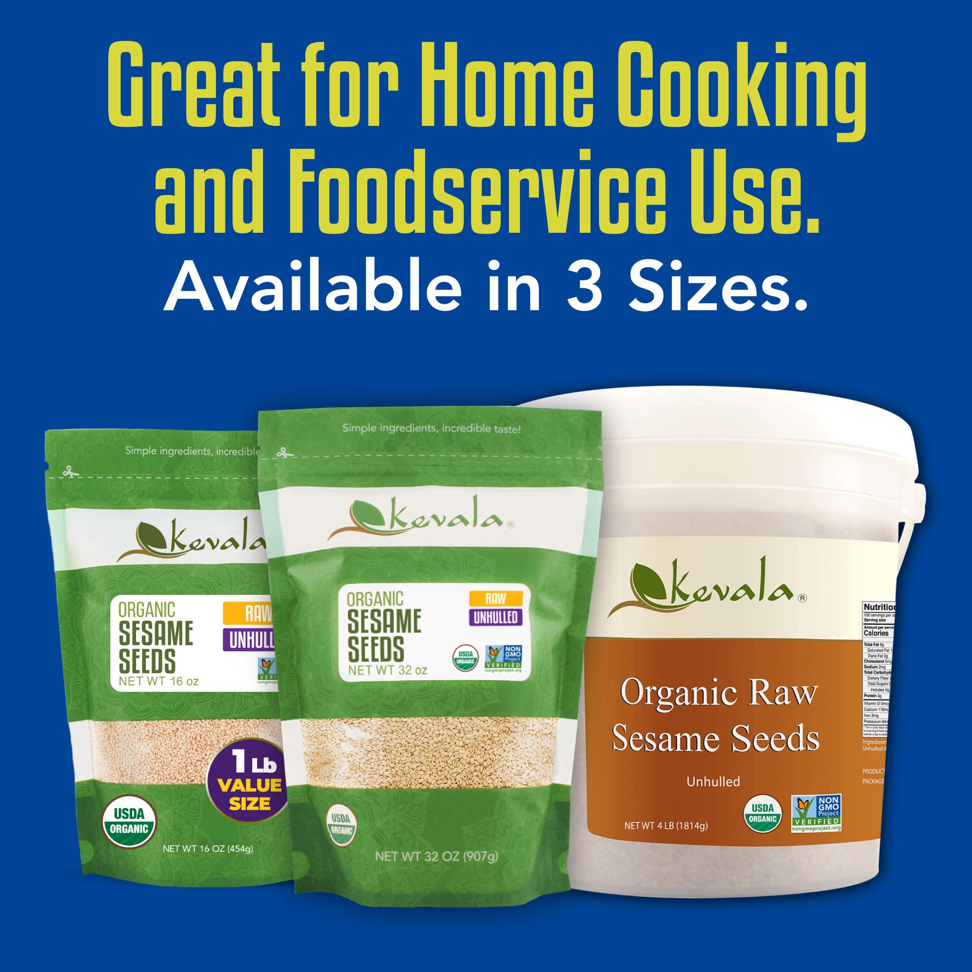Kevala sesame seeds on snack-mix topping boosting flavor.