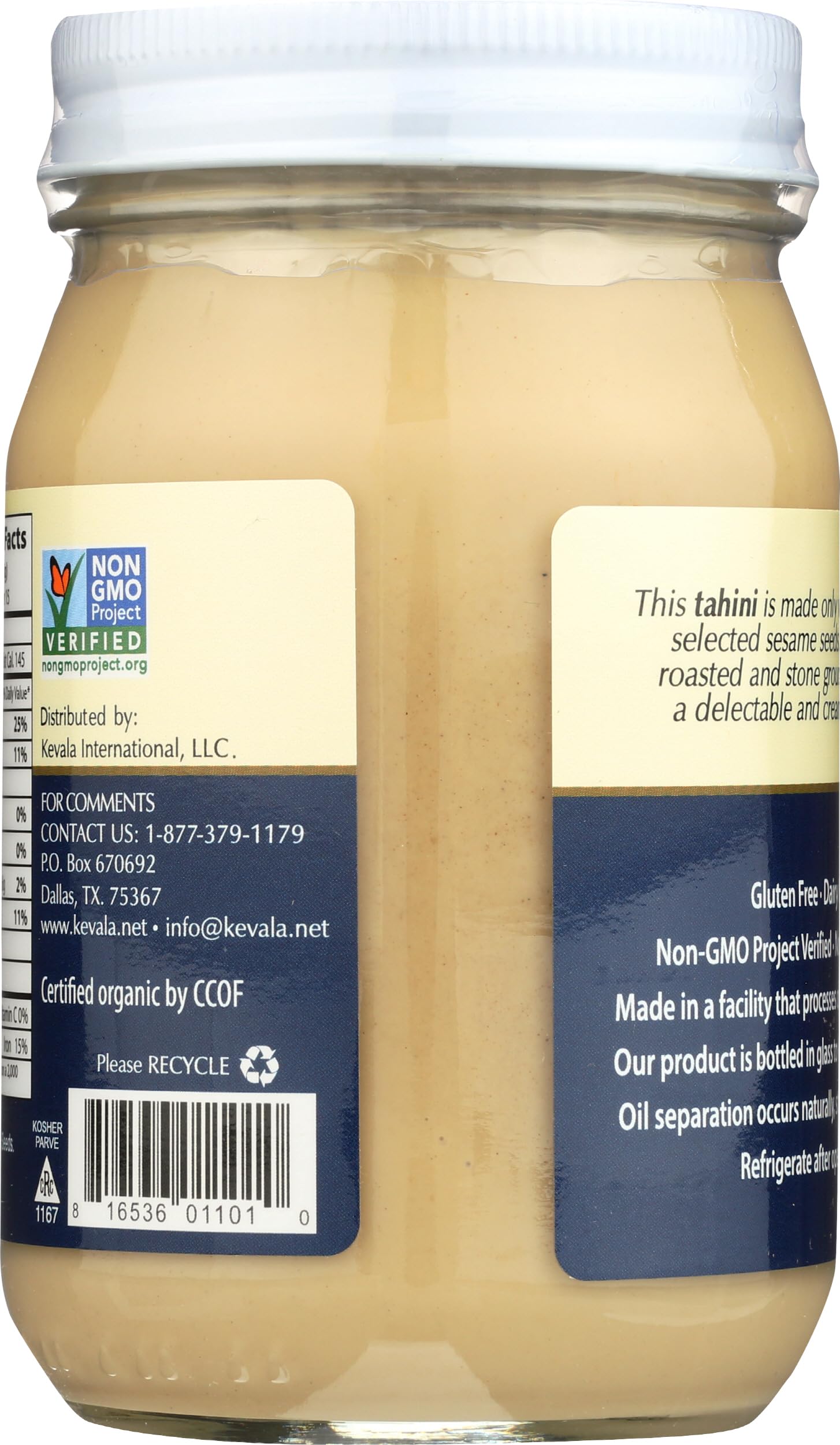 Kevala tahini used as a dip base for hummus and spreads