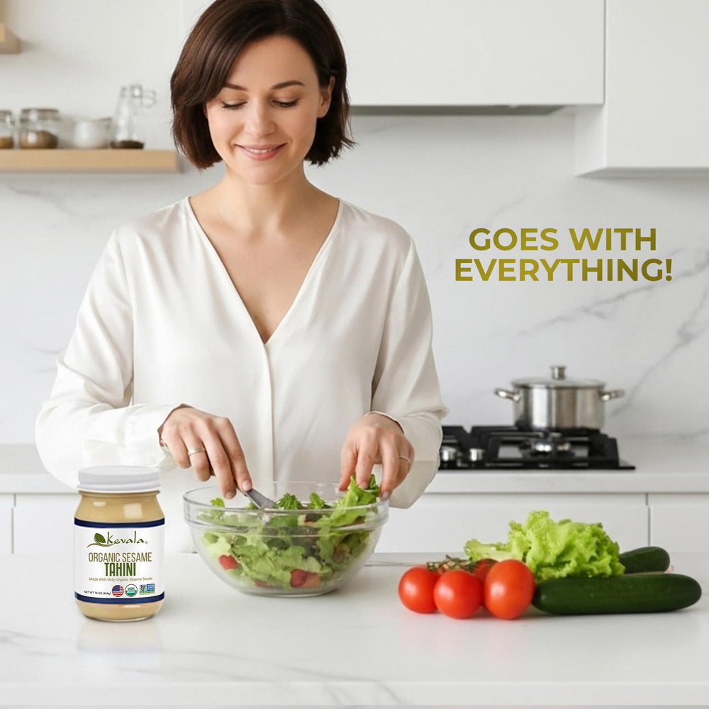 Kevala tahini stirred into dressings for silky emulsions