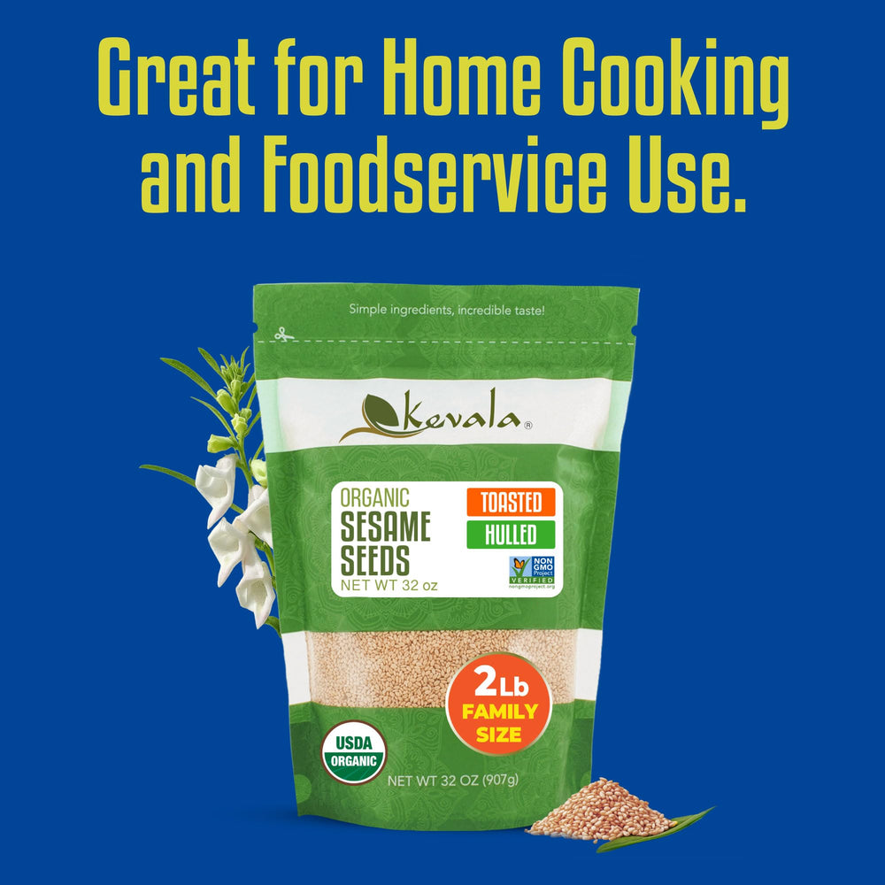 Kevala toasted sesame seeds hulled tahini-mixer: blend into smooth tahini for sauces and dips.