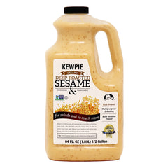 Kewpie Deep Roasted Sesame Dressing 64-oz bottle highlights rich sesame flavor for versatile meals.