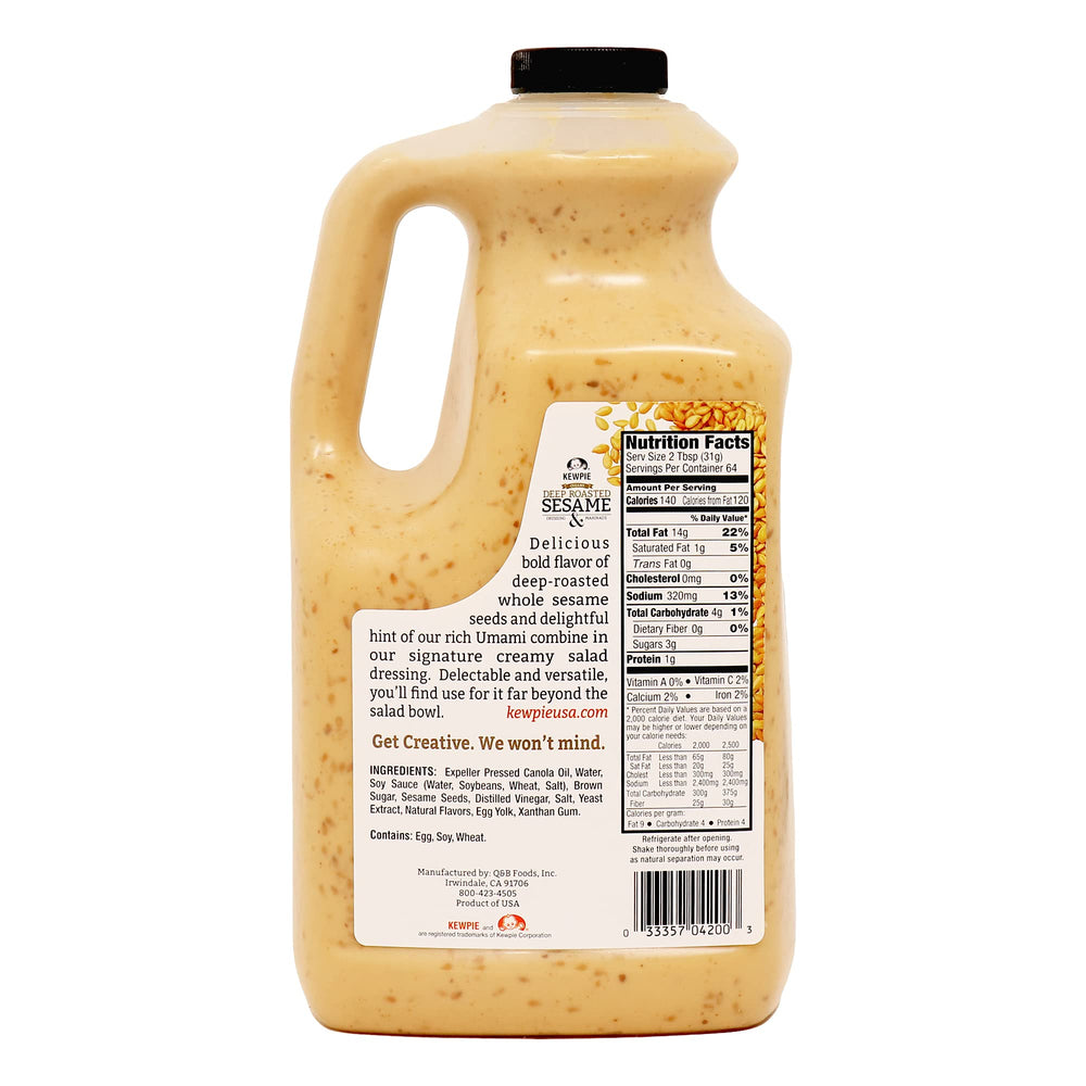 Close-up bottle label noting large 64 oz size and kosher, non-GMO status.