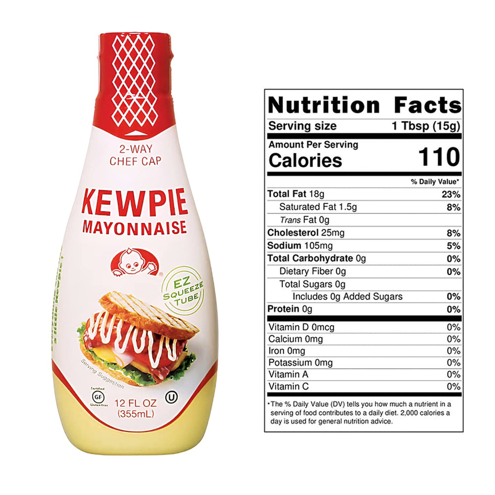 Close-up of creamy texture of Kewpie mayonnaise.