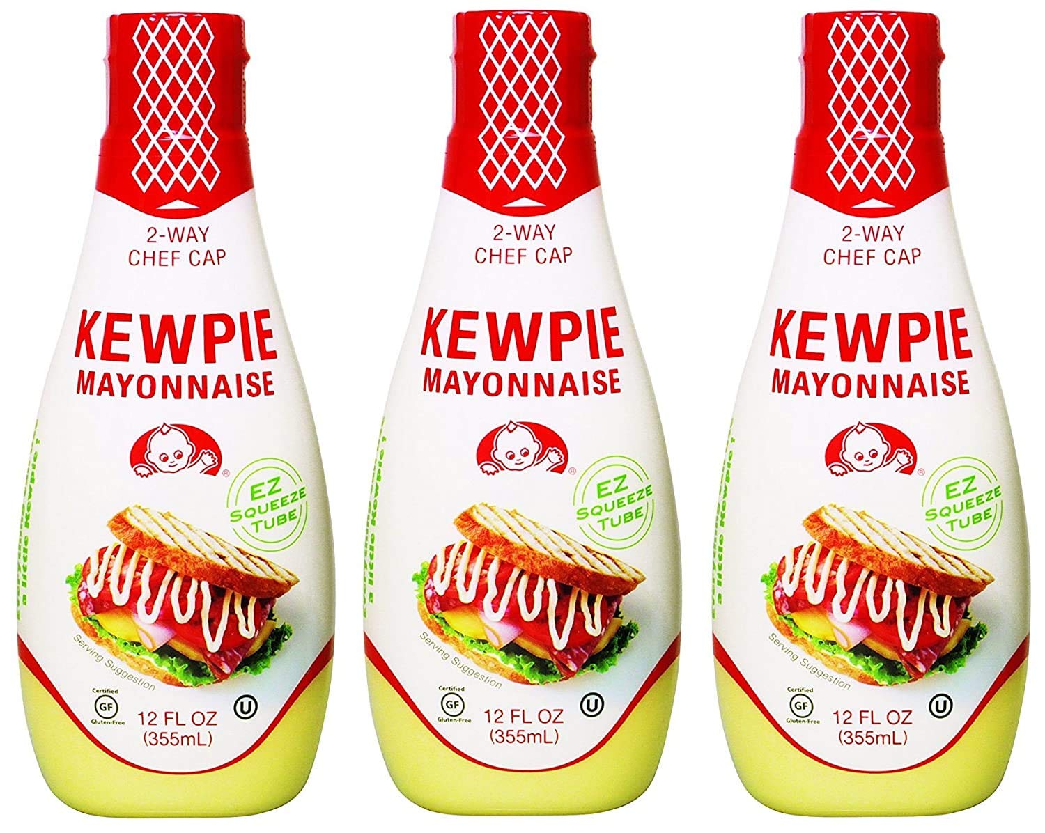Kewpie Mayonnaise squeeze bottle ready for easy spreading on sandwiches and salads