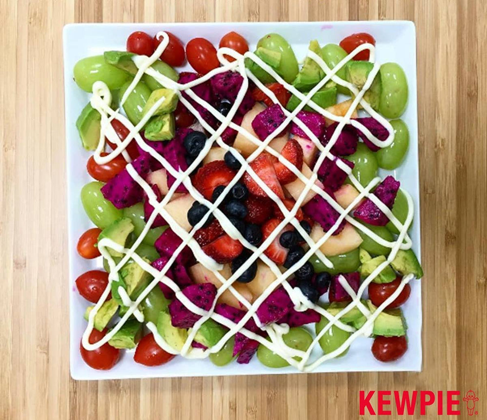 Kewpie Mayonnaise Sqz 12oz dip plate with veggies for dipping.
