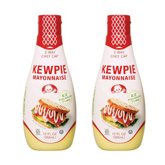 Kewpie squeeze-tube packaging showing mess-free mayo application.