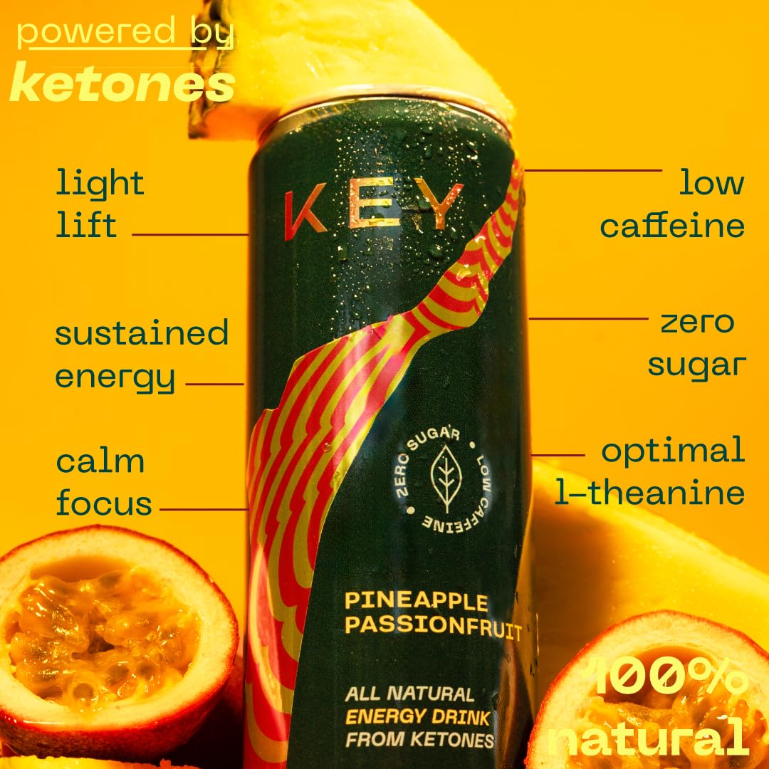 KEY Ketone Drink pouring into a glass for on-the-go focus
