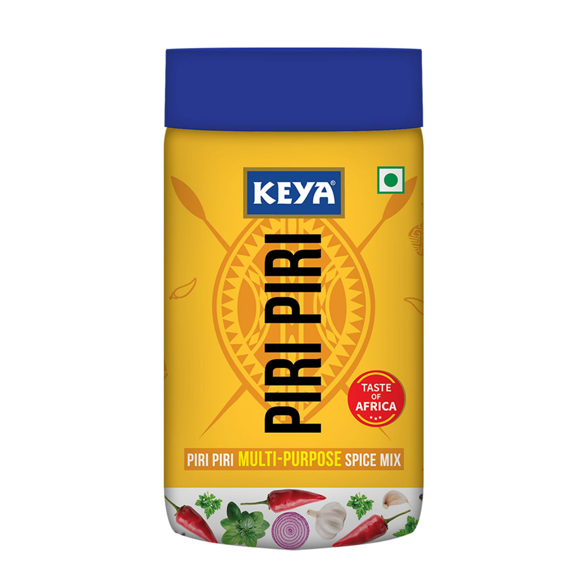 Keya Piri Piri seasoning canister top view for quick flavor boost