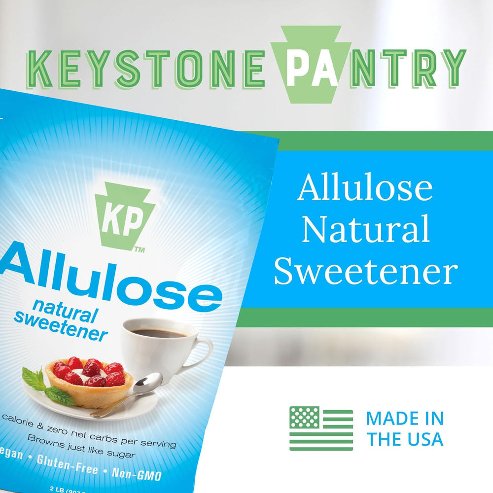 Keystone Pantry allulose bottle used with coffee or tea.