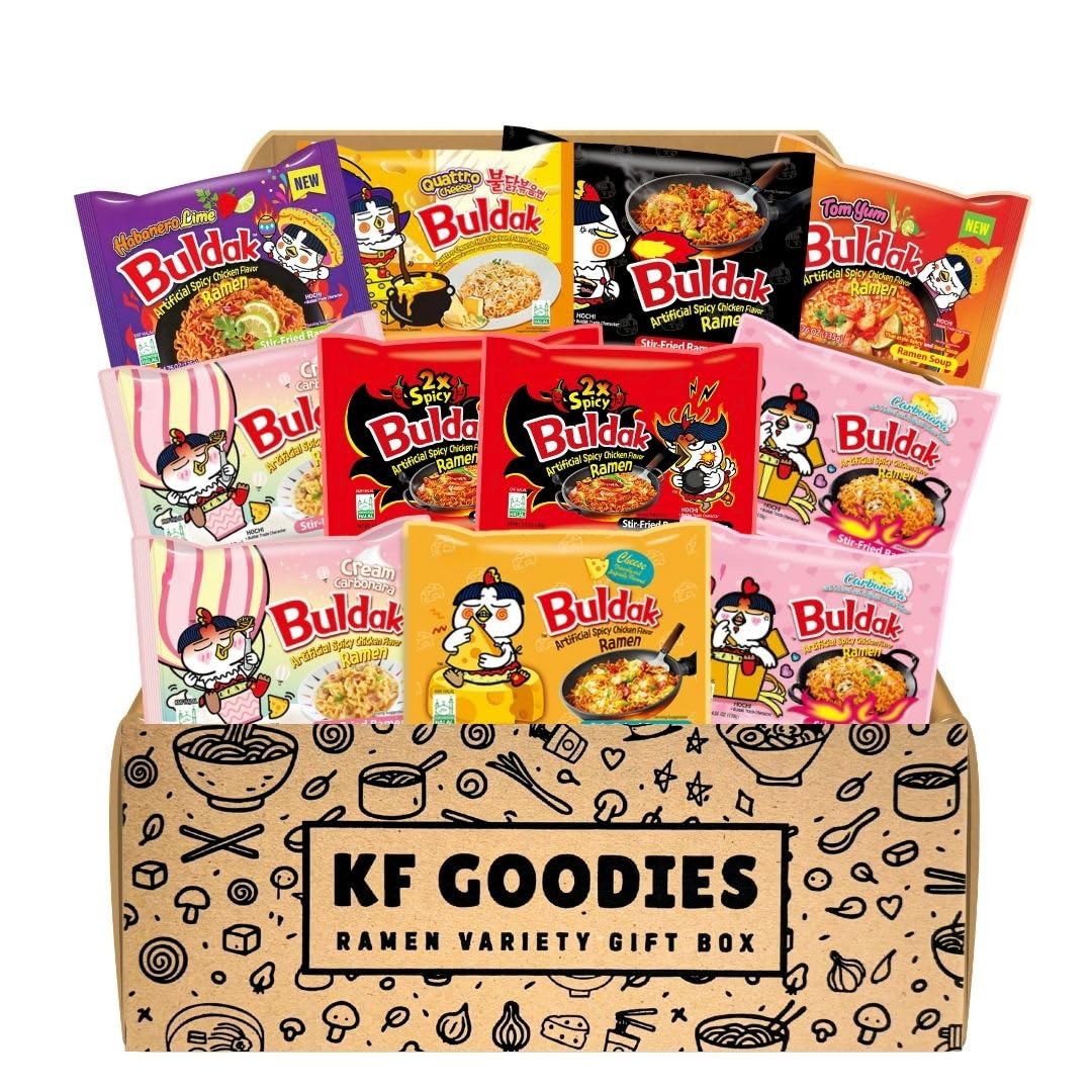 KF GOODIES Ramen Variety Gift Box front view highlighting gift-ready packaging ideal for celebrations.
