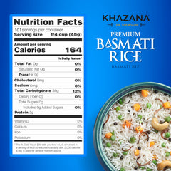 Khazana Basmati Rice sealed bag top showing airtight seal