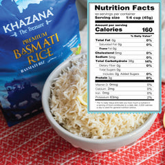 Khazana Himalayan-grown basmati rice steaming, releasing fragrant aroma perfect for biryani.