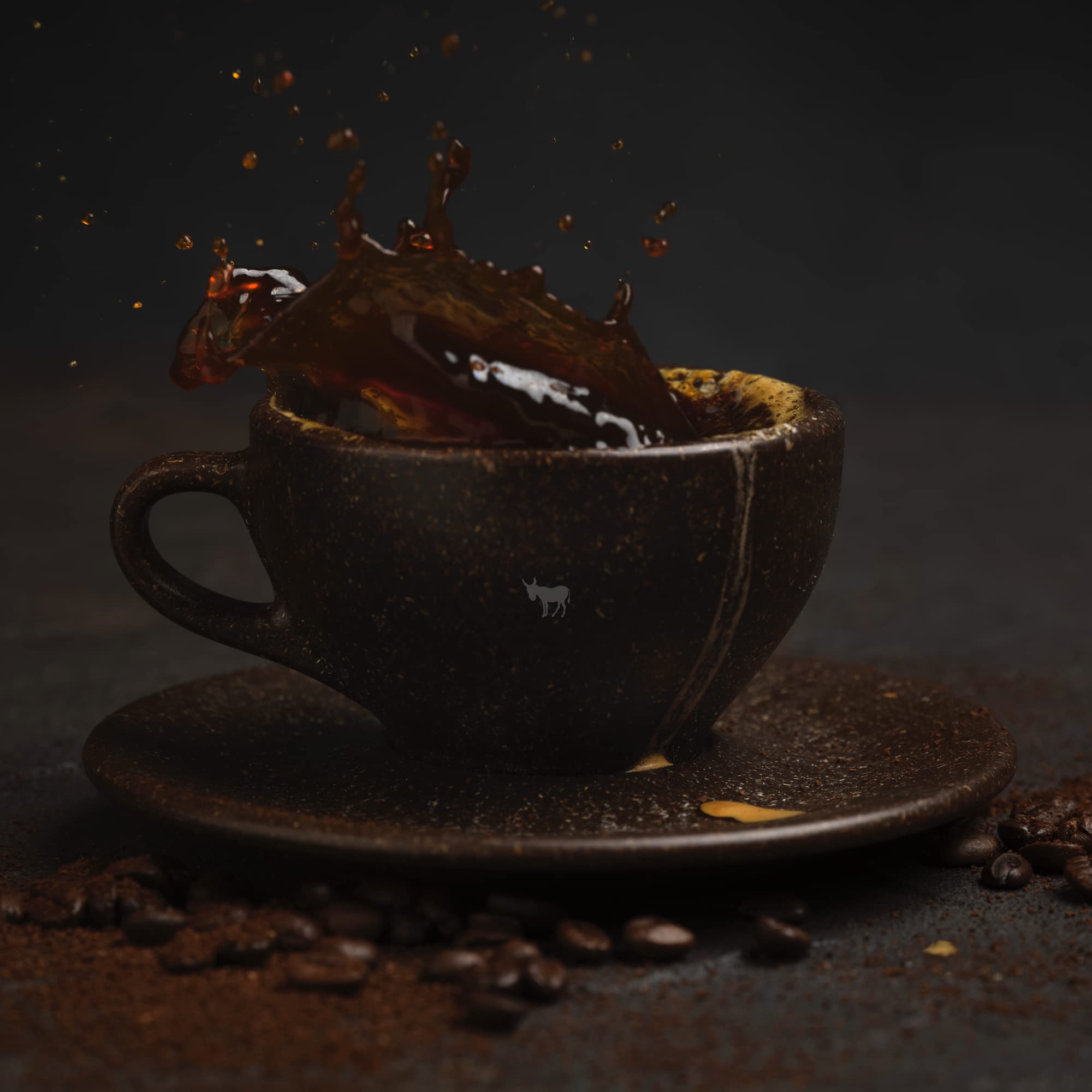 Kicking Horse Grizzly Claw roasted beans on a wooden surface