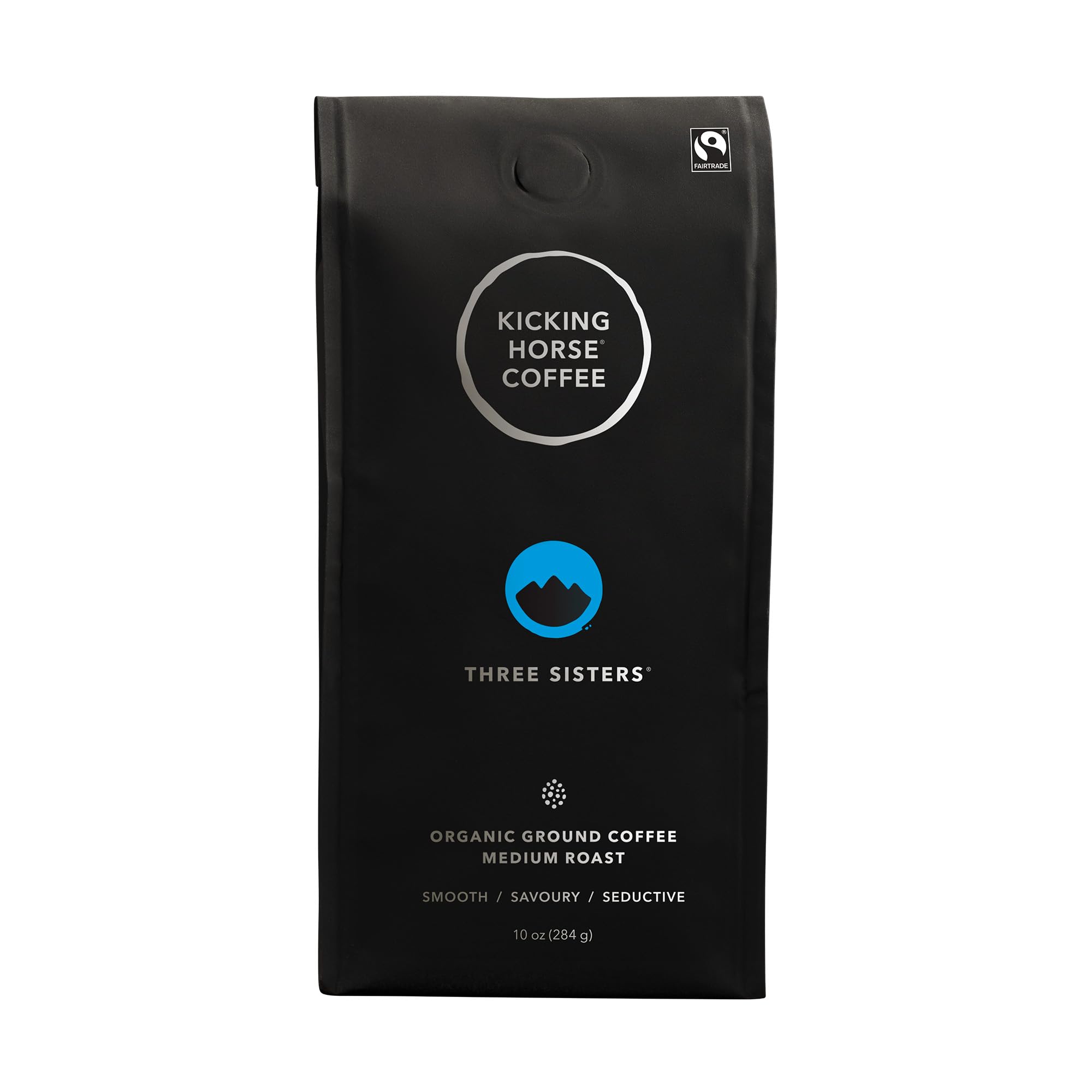 Kicking Horse Three Sisters bag of organic coffee for everyday brewing