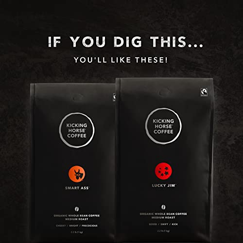 Kicking Horse Three Sisters Rocky Mountains branding evokes rugged roasting craft