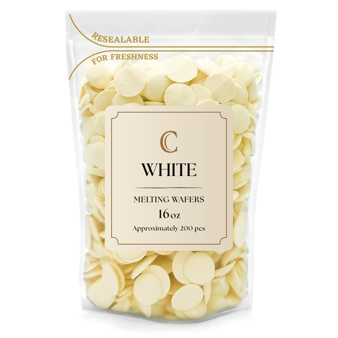 KIDU Merckens white melting wafers bulk bag for easy coating and dipping prep