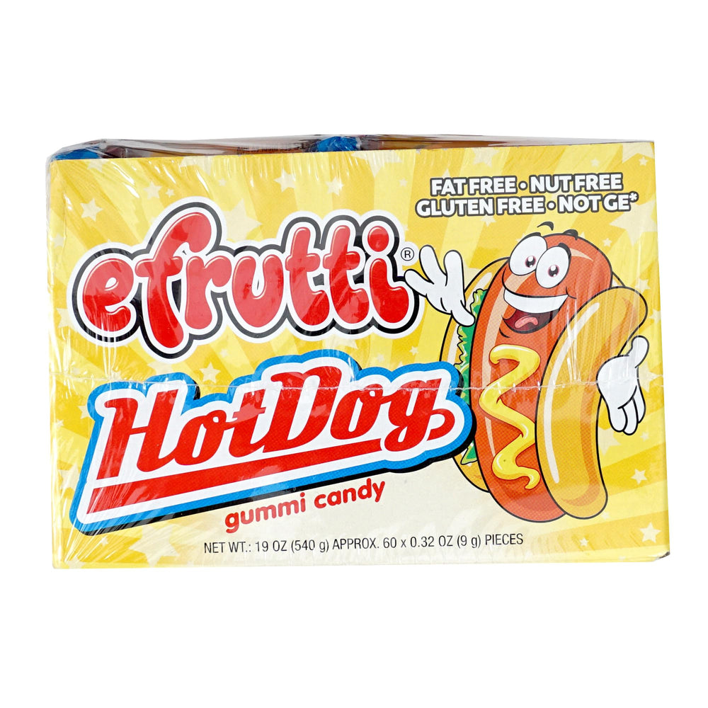 Kids at a party reach for efrutti gummi hot dogs, a cheerful shareable treat.