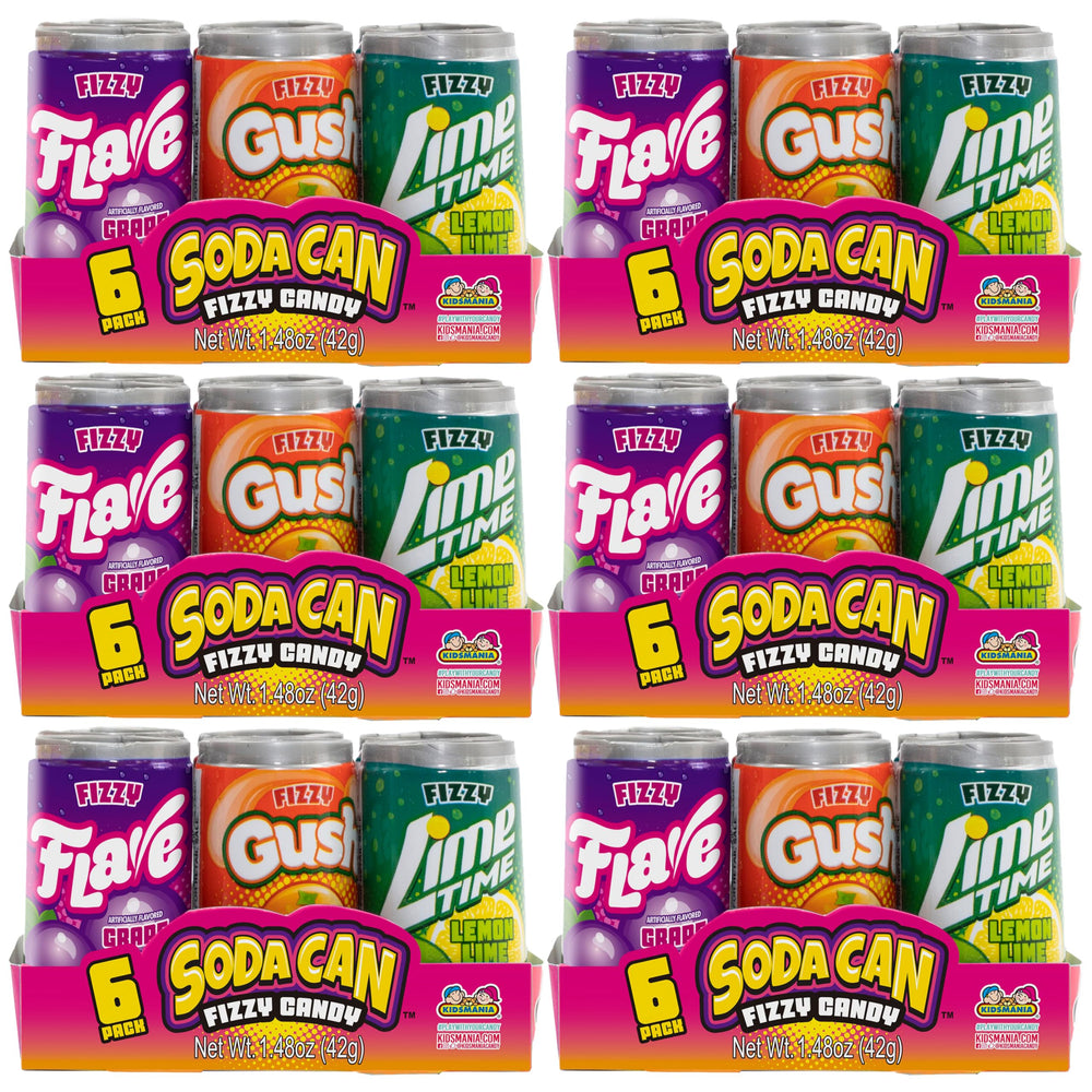 Kidsmania mini soda can candy pack, colorful party favorite for guests.