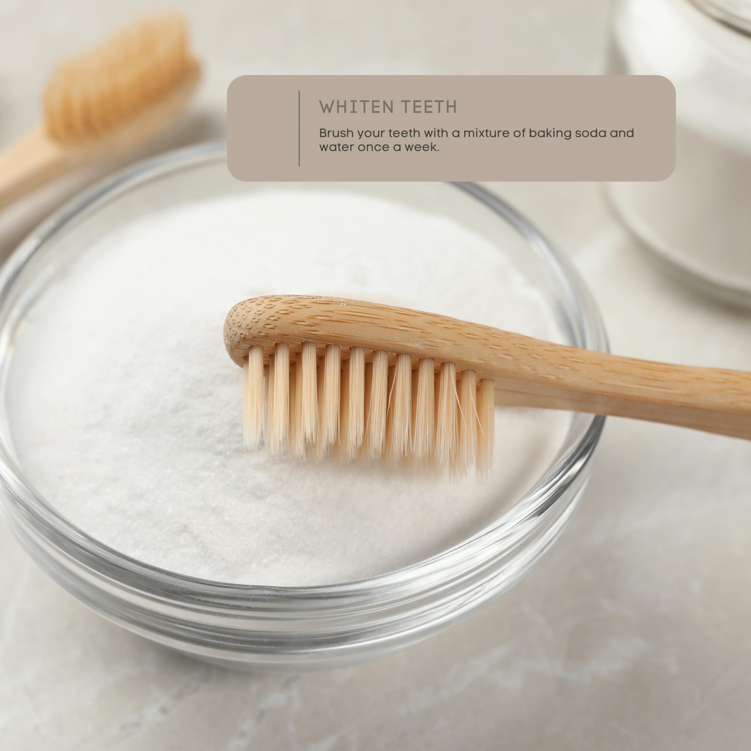 KIDU baking soda exfoliation scene for gentle skin scrub.