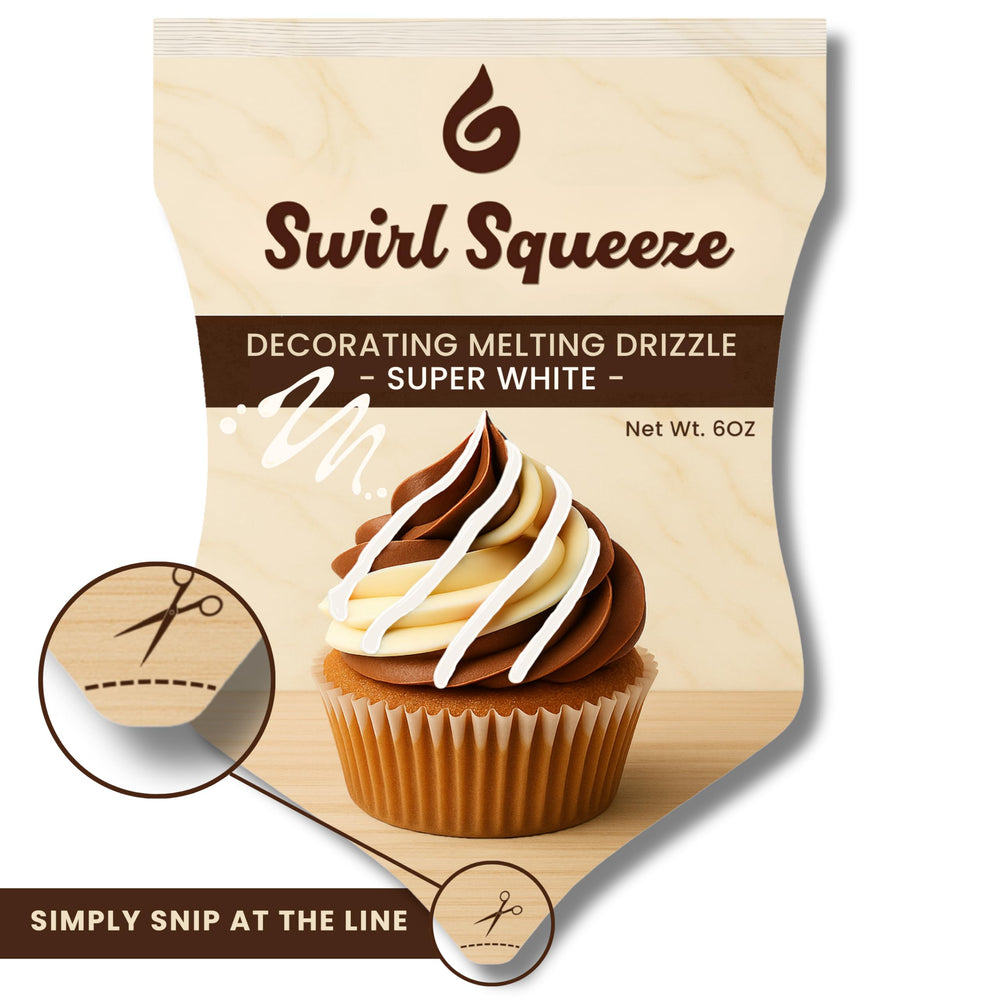 KIDU chocolate drizzle on cookies delivers a glossy finish