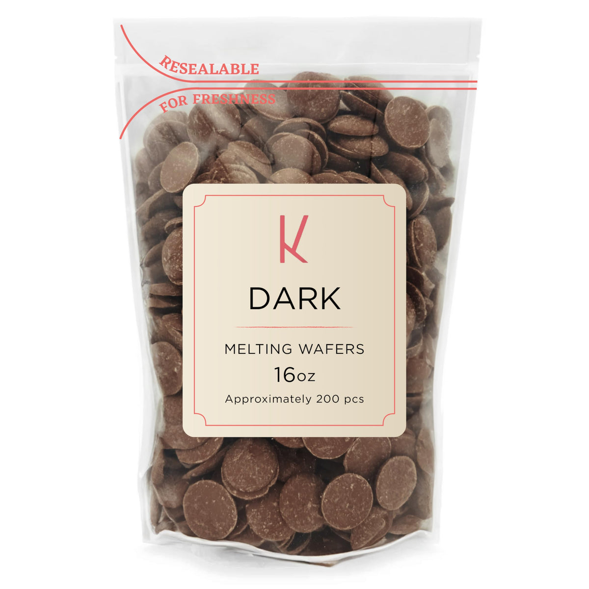 KIDU dark chocolate melting wafers bulk for dipping and dessert projects.