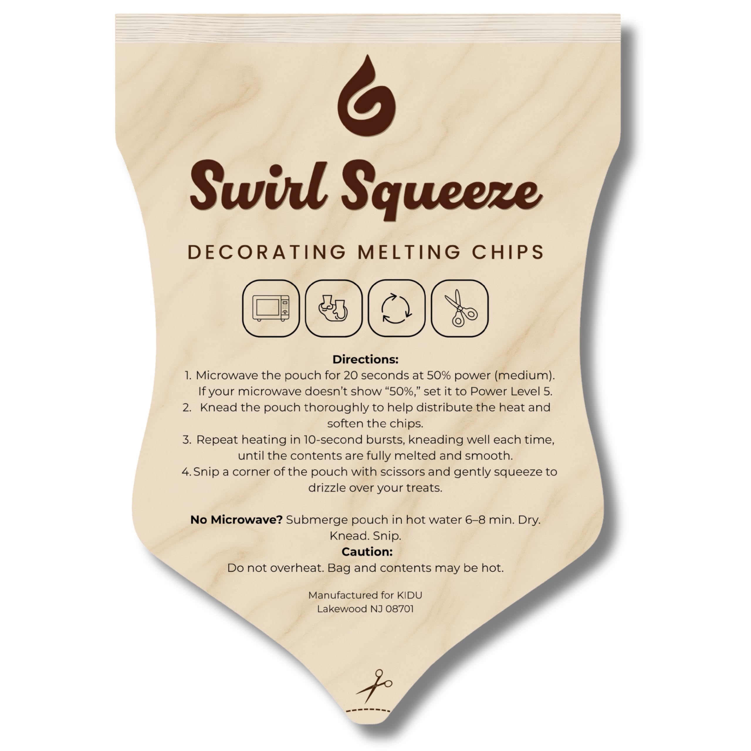 KIDU chocolate coating requires no tempering for quick professional results.