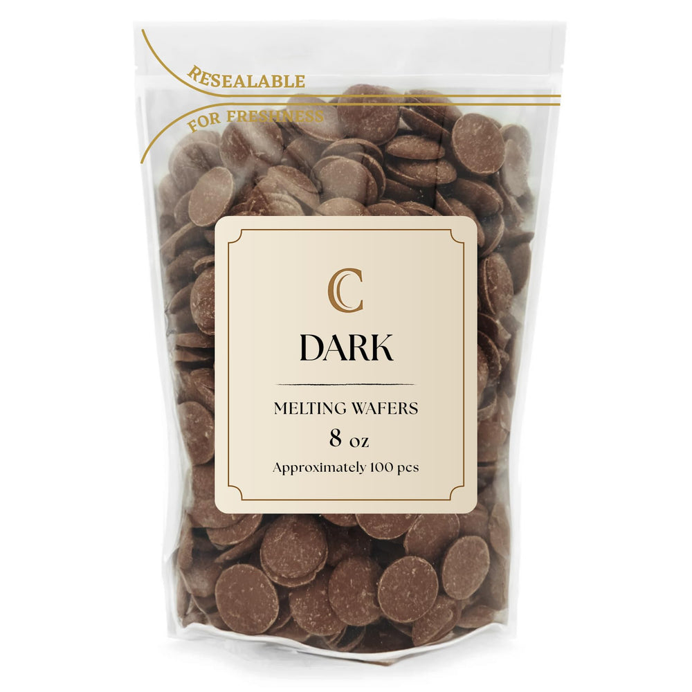KIDU Merckens dark wafers 8oz bulk bag for glossy dipping and coating