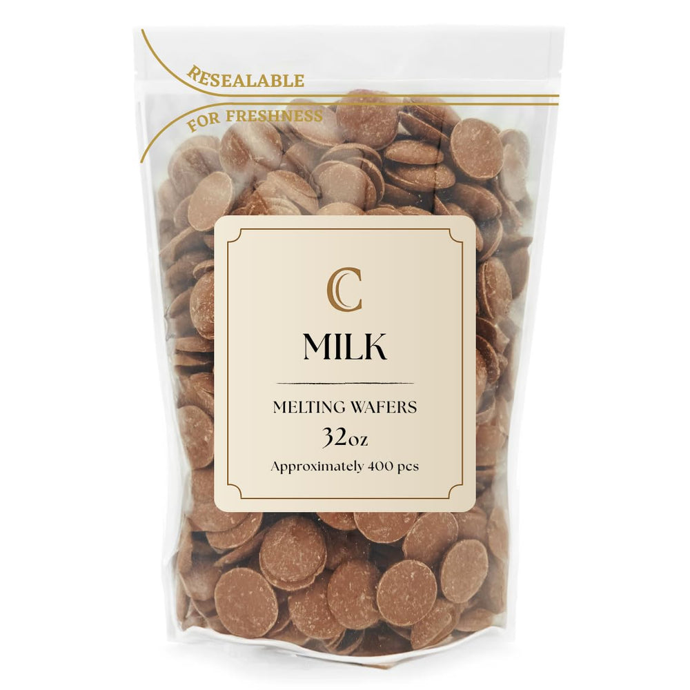 KIDU Merckens Milk Wafers melting in a microwave for smooth coating.