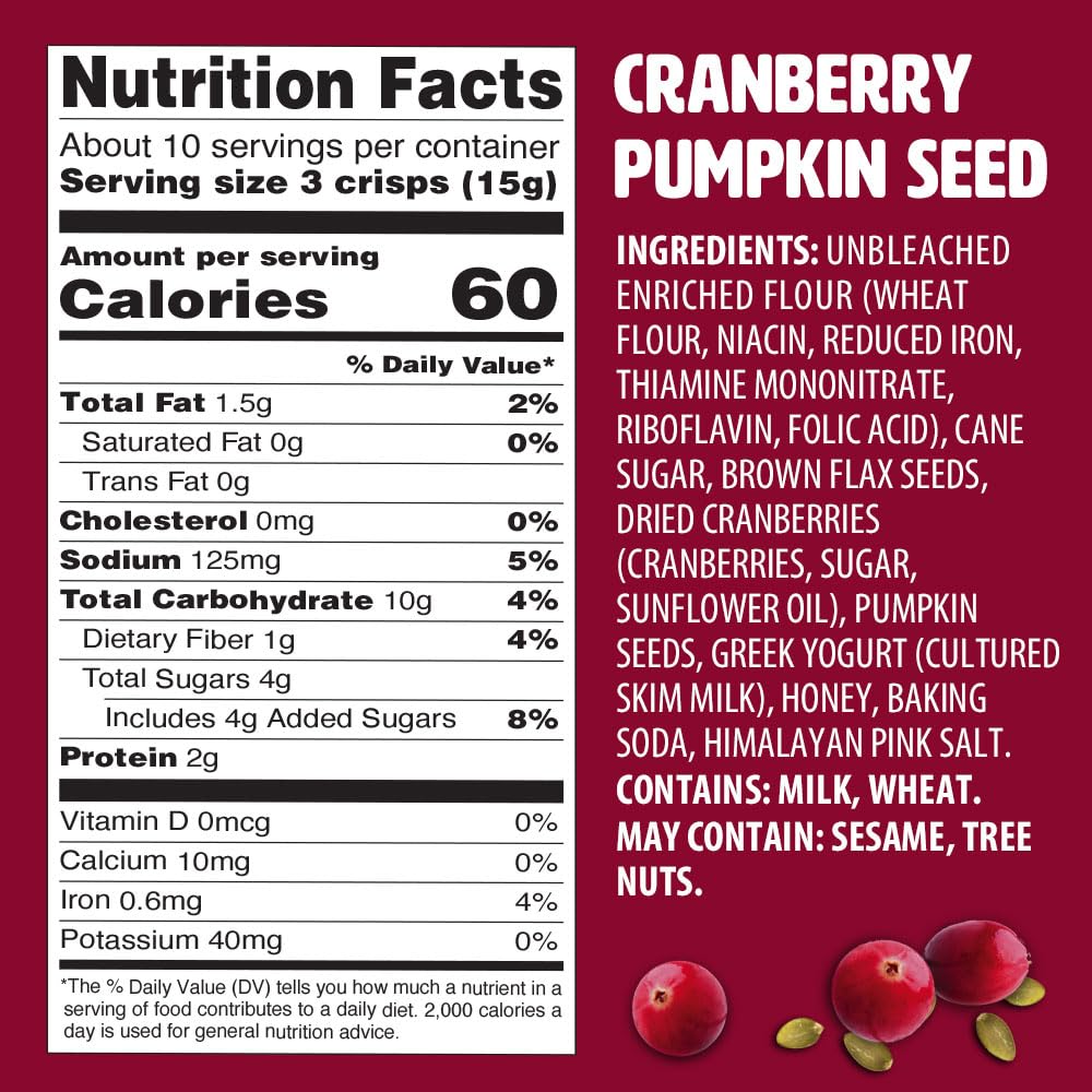 Kii Naturals Cranberry Pumpkin Seed Crisp close-up showing crunch and fruit-nut mix