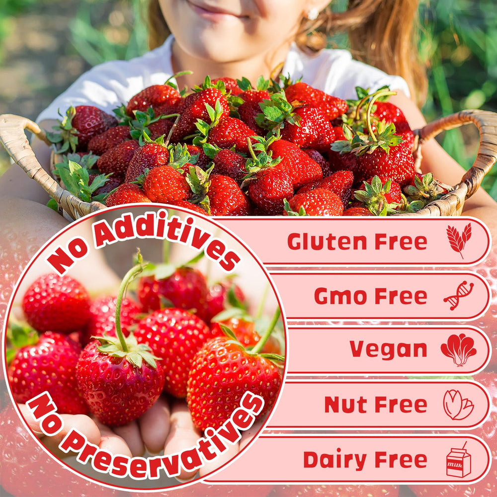 Kiigfood strawberry powder packaging with aluminum seal preserves freshness