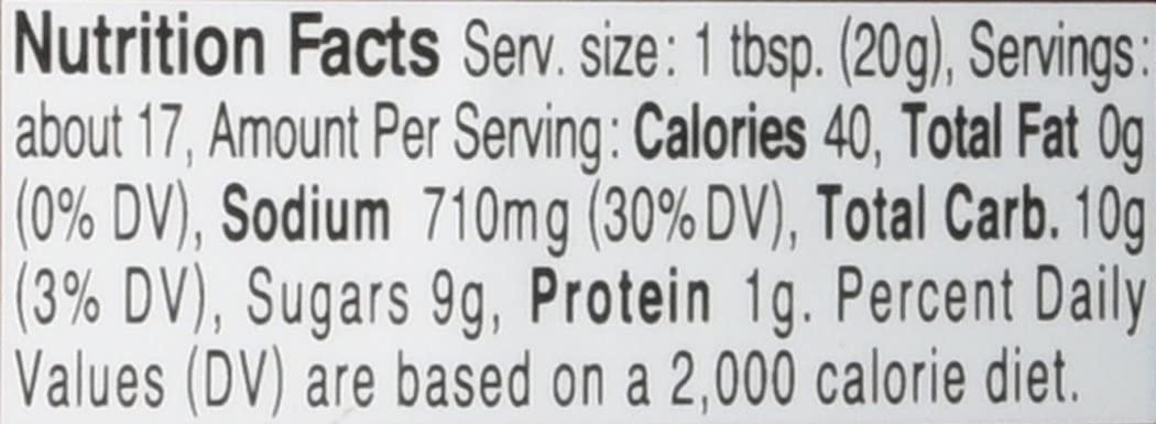 KIKKOMAN Glaze Soy Sweet Sauce label close-up; promotes rich, savory-sweet finish