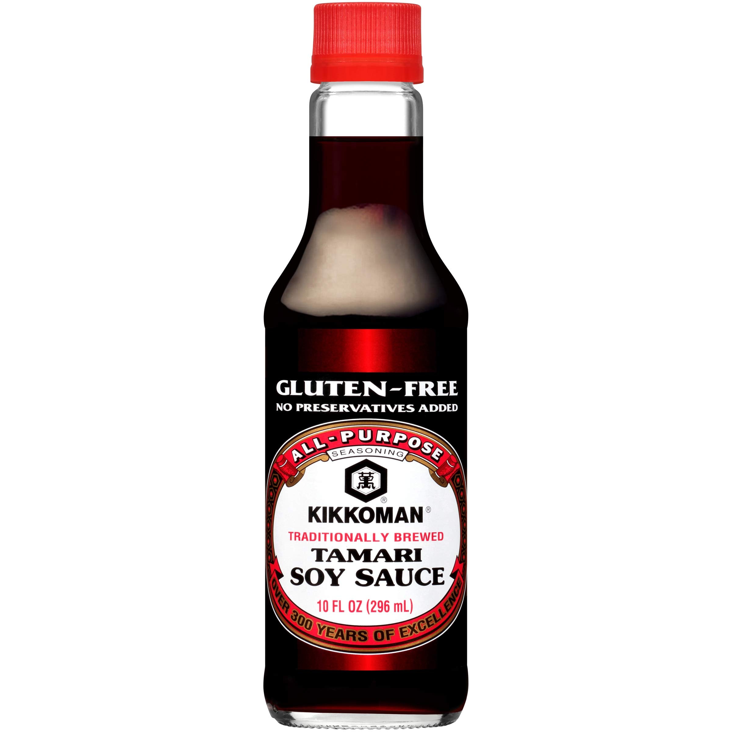 Kikkoman gluten-free tamari bottle for stir-fries with rich umami