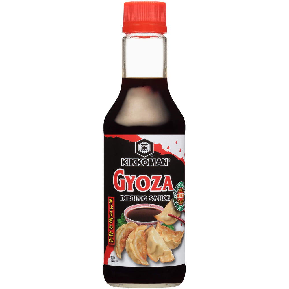 Kikkoman Gyoza Dipping Sauce being poured for a tangy-sweet finish on dishes