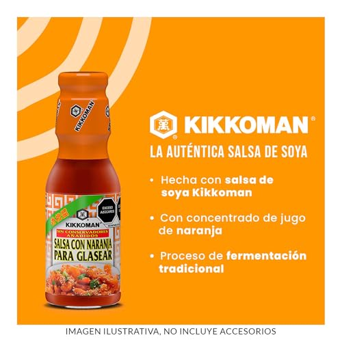Kikkoman Orange Sauce streak glaze on veggies for flavor.