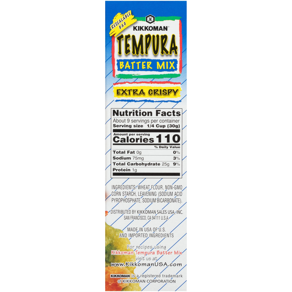 Kikkoman Tempura Batter Extra Crispy–golden crust after frying